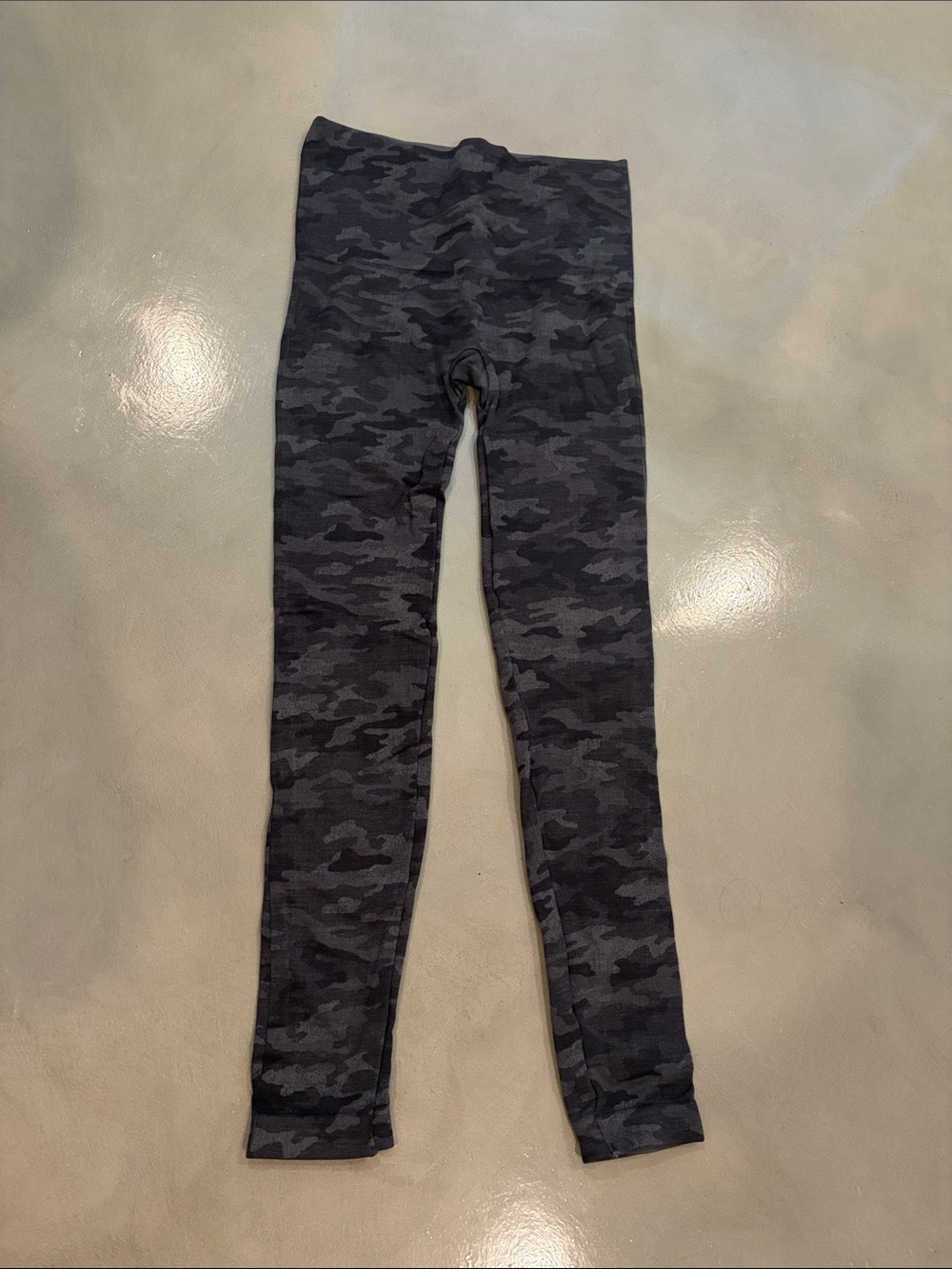 SPANX Black & Gray Camo High-Waist Leggings